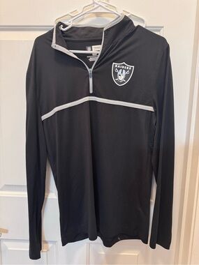 NFL Black and Gray Team Apparel Quarter-Zip Pullover